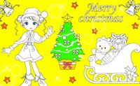 Christmas Girl Painting